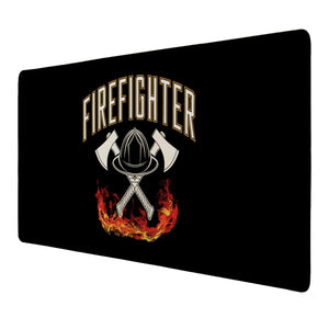 Feuerwehrhelm FIREFIGHTER Schreibtischunterlage 69x31cm XXL Mauspad für Feuerwehrleute
