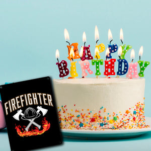 Feuerwehrhelm FIREFIGHTER Metallschild in 15x20 cm für Feuerwehrleute