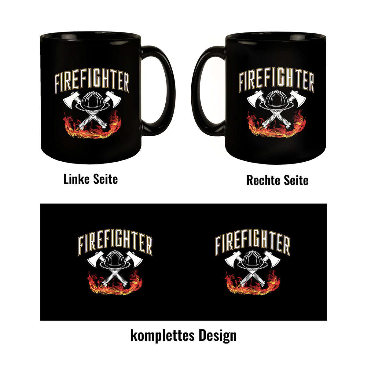 Feuerwehrhelm FIREFIGHTER Tasse für Feuerwehrleute