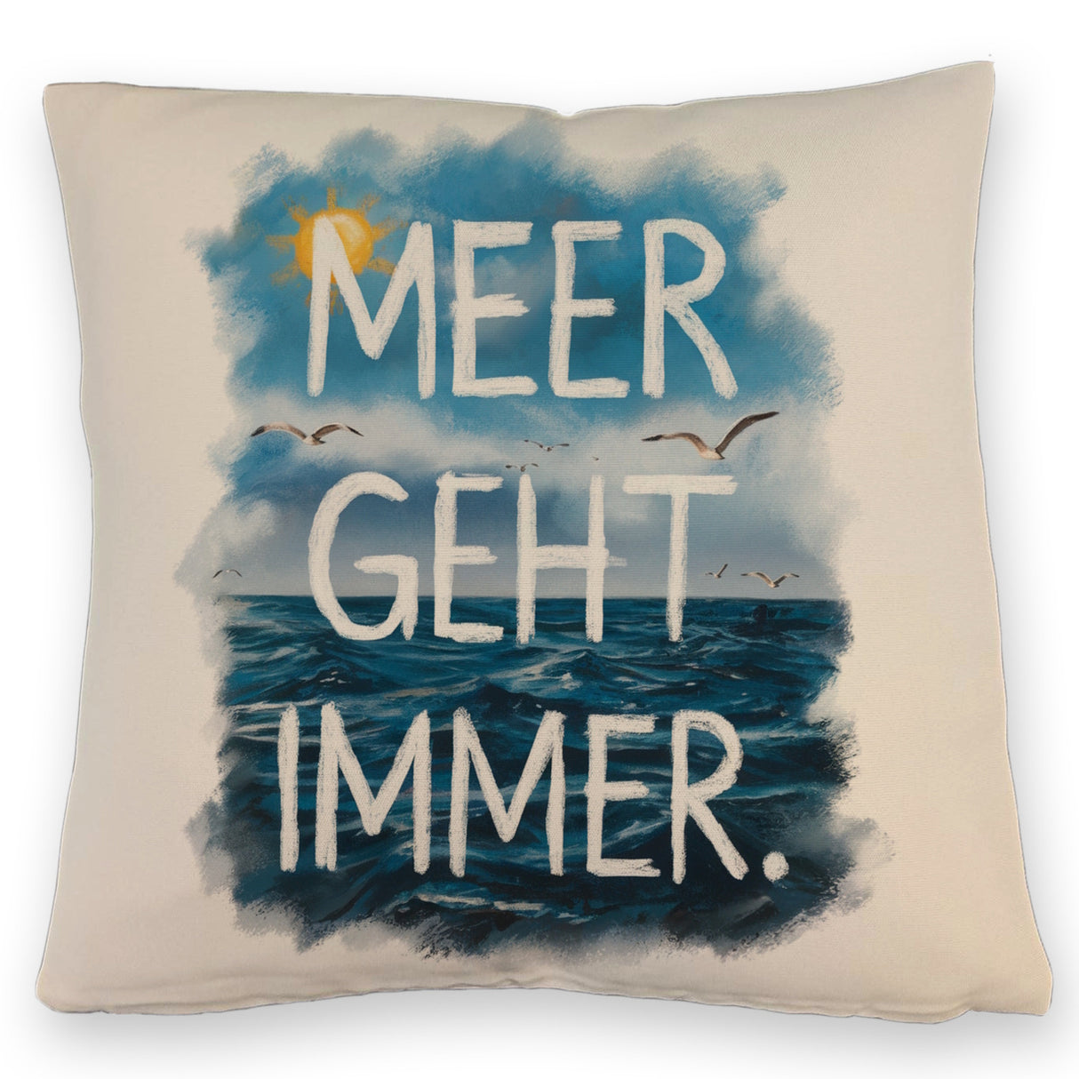 Meer geht immer Kissen Aquarell Design