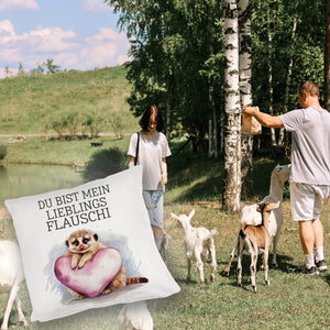 Erdmännchen Lieblings Flauschi Kissen