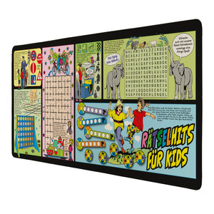 Rätselhits für Kids Schreibtischunterlage 69x31cm XXL Mauspad
