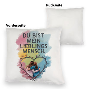 Bist mein Lieblingsmensch Kissen mit Zwei Freundinnen