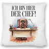 Ich bin hier der Chef Kissen Dackel auf Bürostuhl