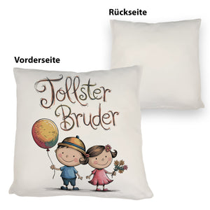 Tollster Bruder Cartoon Kissen für Geschwister