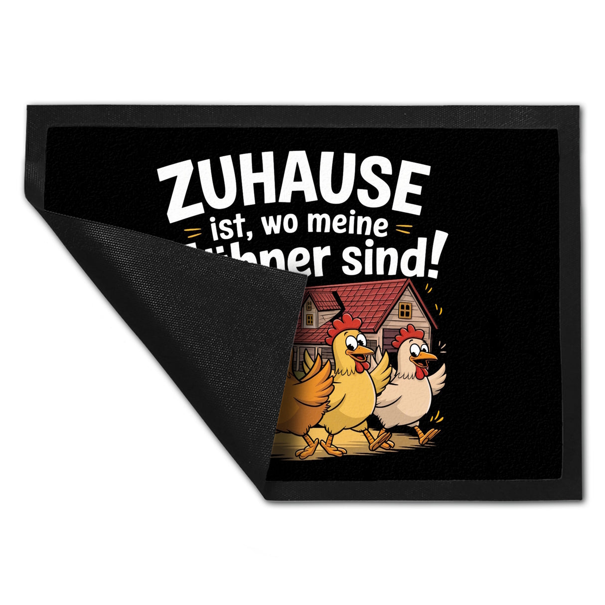 Zuhause ist, wo meine Hühner sind! Fußmatte in 35x50 cm