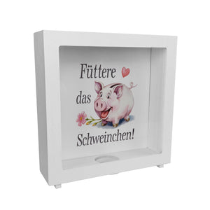 Fröhliches Schwein Spardose Füttere das Schweinchen