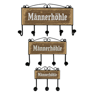 Männerhöhle Kleiderhaken Leiste mit 3 Haken
