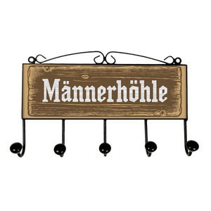 Männerhöhle Kleiderhaken Leiste mit 3 Haken