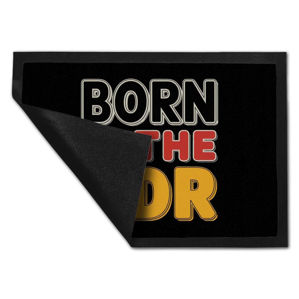 BORN in the DDR Retro Fußmatte in 35x50 cm Ostdeutsche Identität