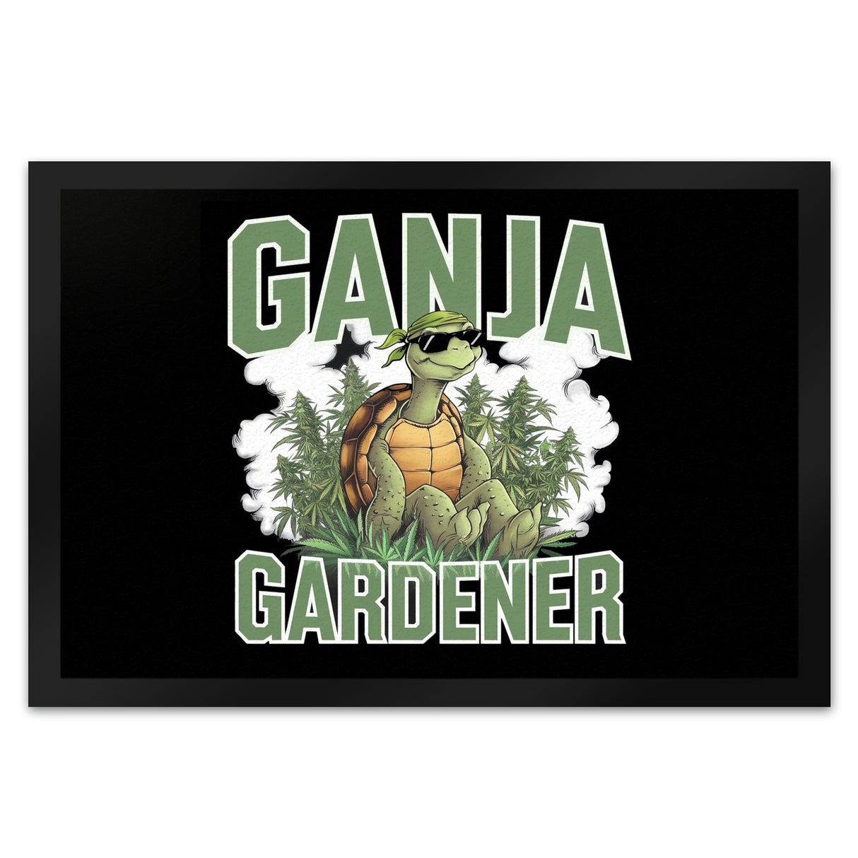 Schildkröte Ganja Gardener Fußmatte in 35x50 cm für Kiffer