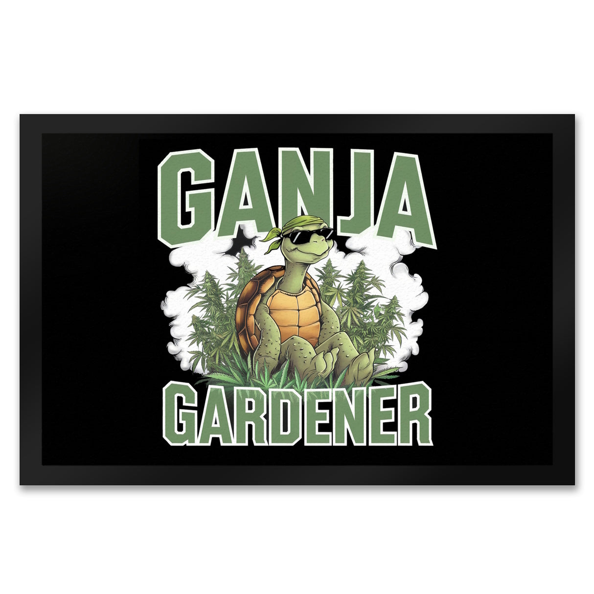 Schildkröte Ganja Gardener Fußmatte in 35x50 cm für Kiffer
