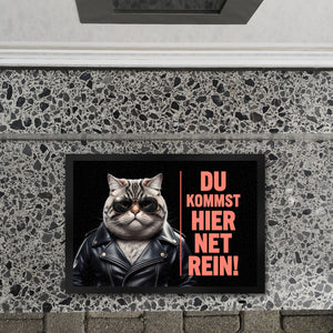 Türsteher Kater Fußmatte in 35x50 cm - Du Kommst Hier Net Rein