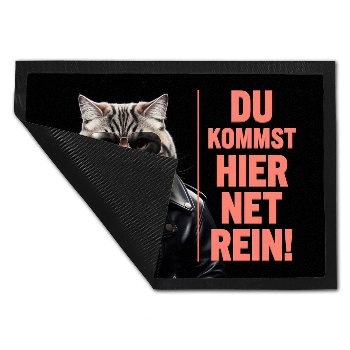 Türsteher Kater Fußmatte in 35x50 cm - Du Kommst Hier Net Rein