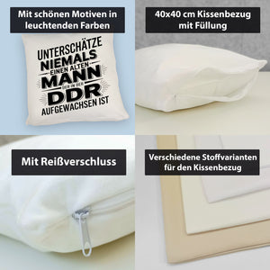 DDR Nostalgie Spruch Kissen für Ossis