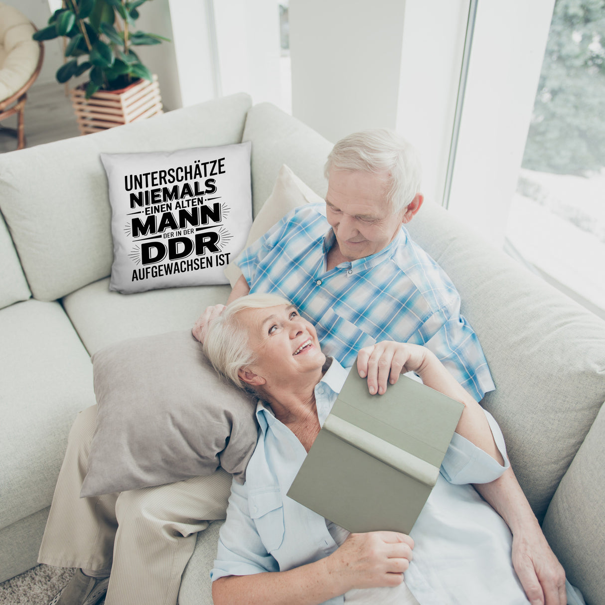 DDR Nostalgie Spruch Kissen für Ossis