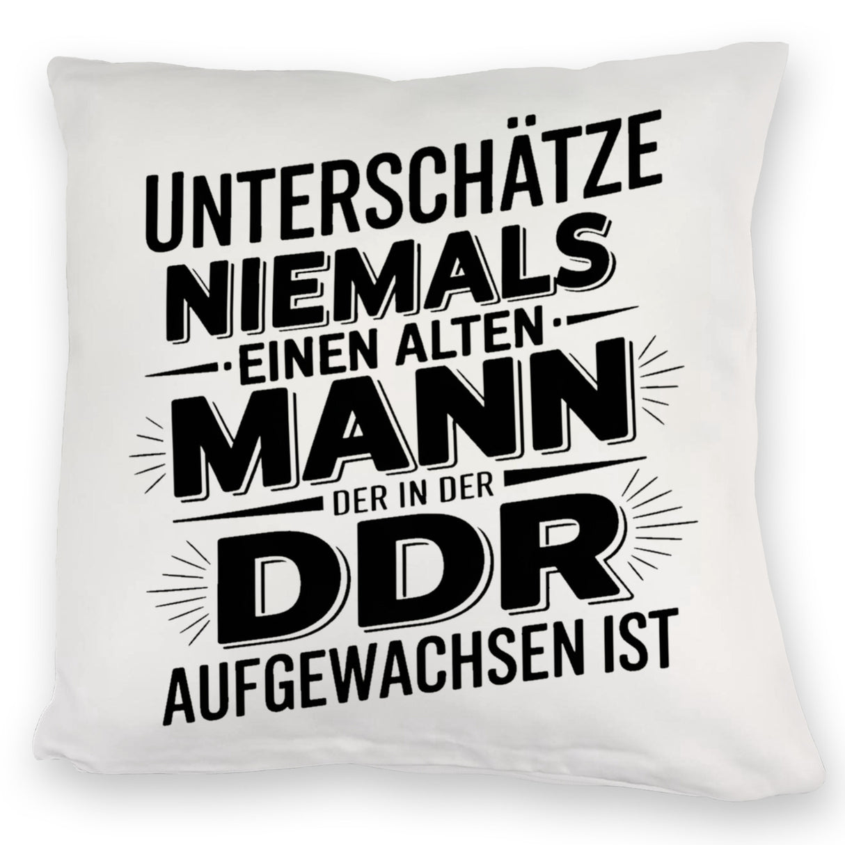 DDR Nostalgie Spruch Kissen für Ossis