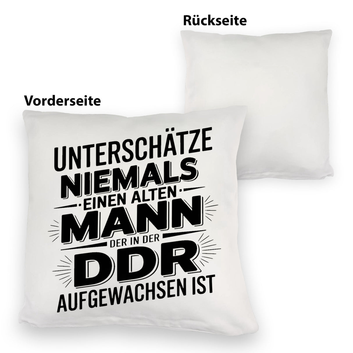 DDR Nostalgie Spruch Kissen für Ossis