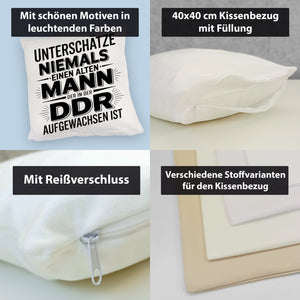 DDR Nostalgie Spruch Kissen für Ossis