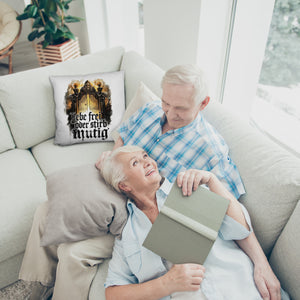Lebe frei oder stirb mutig Kissen - Valhalla