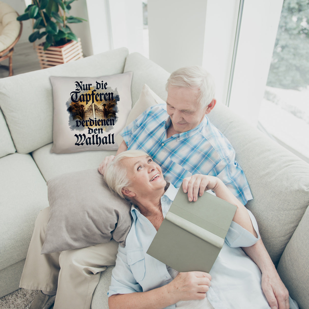 Nur die Tapferen verdienen den Walhall Kissen