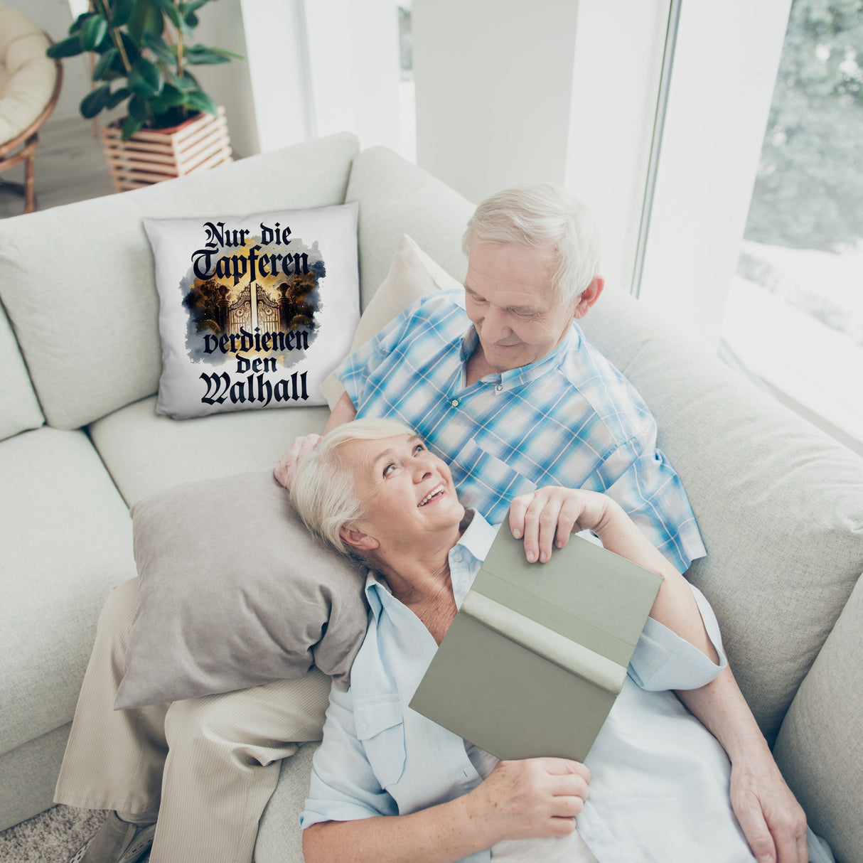 Nur die Tapferen verdienen den Walhall Kissen