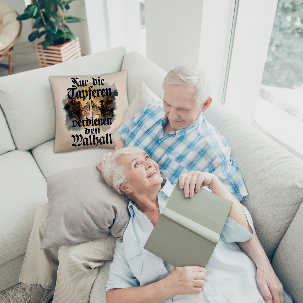 Nur die Tapferen verdienen den Walhall Kissen