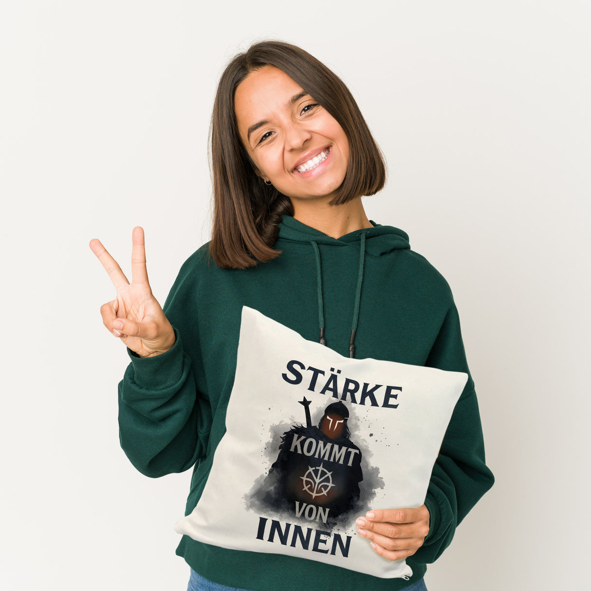 Starker Krieger - Stärke kommt von innen Kissen