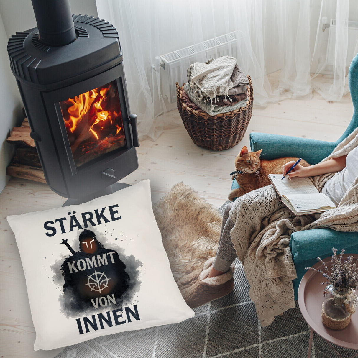 Starker Krieger - Stärke kommt von innen Kissen