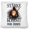 Stärke kommt von innen Kissen - Silhouette Krieger