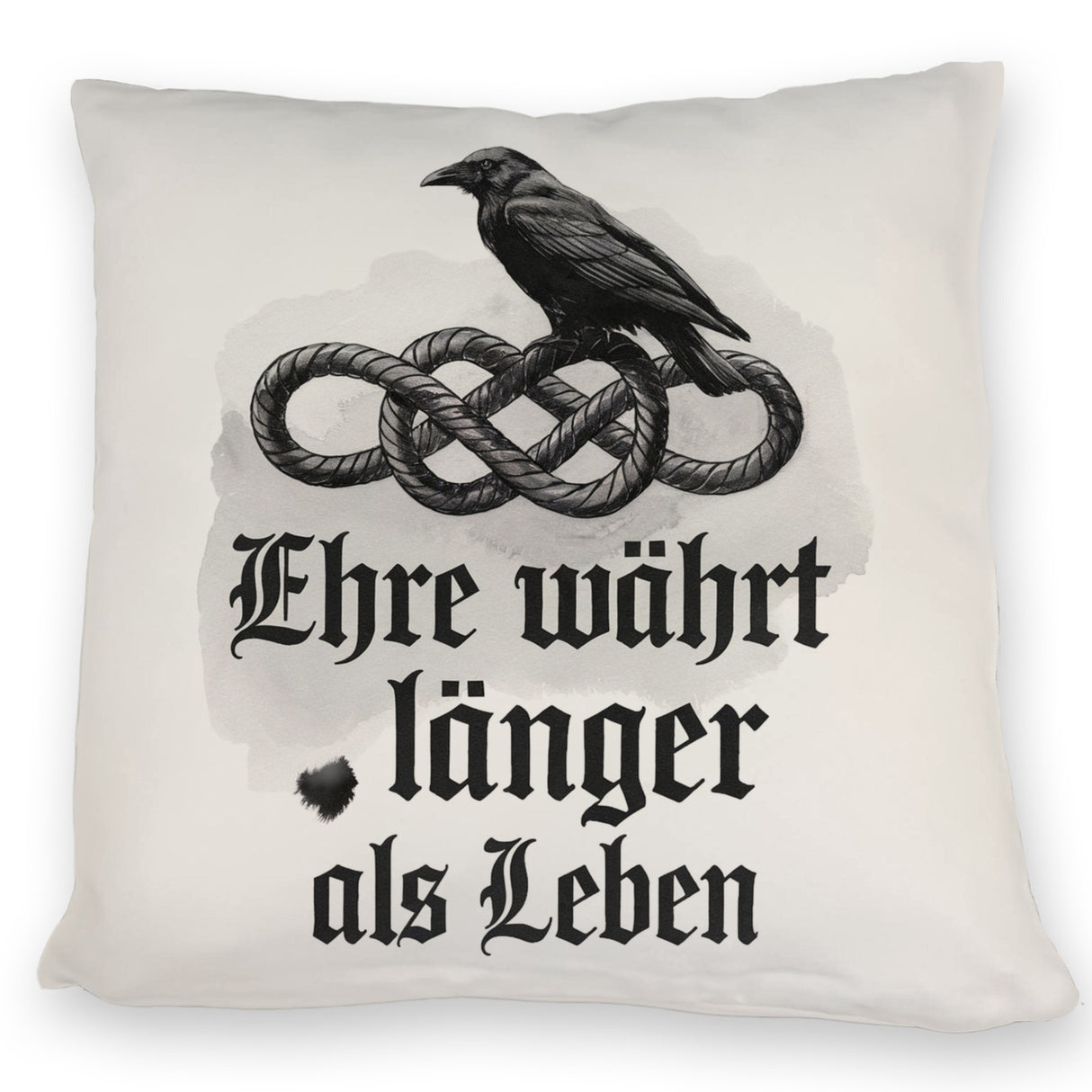 Ehre währt länger als Leben Kissen - Rabe auf Knoten