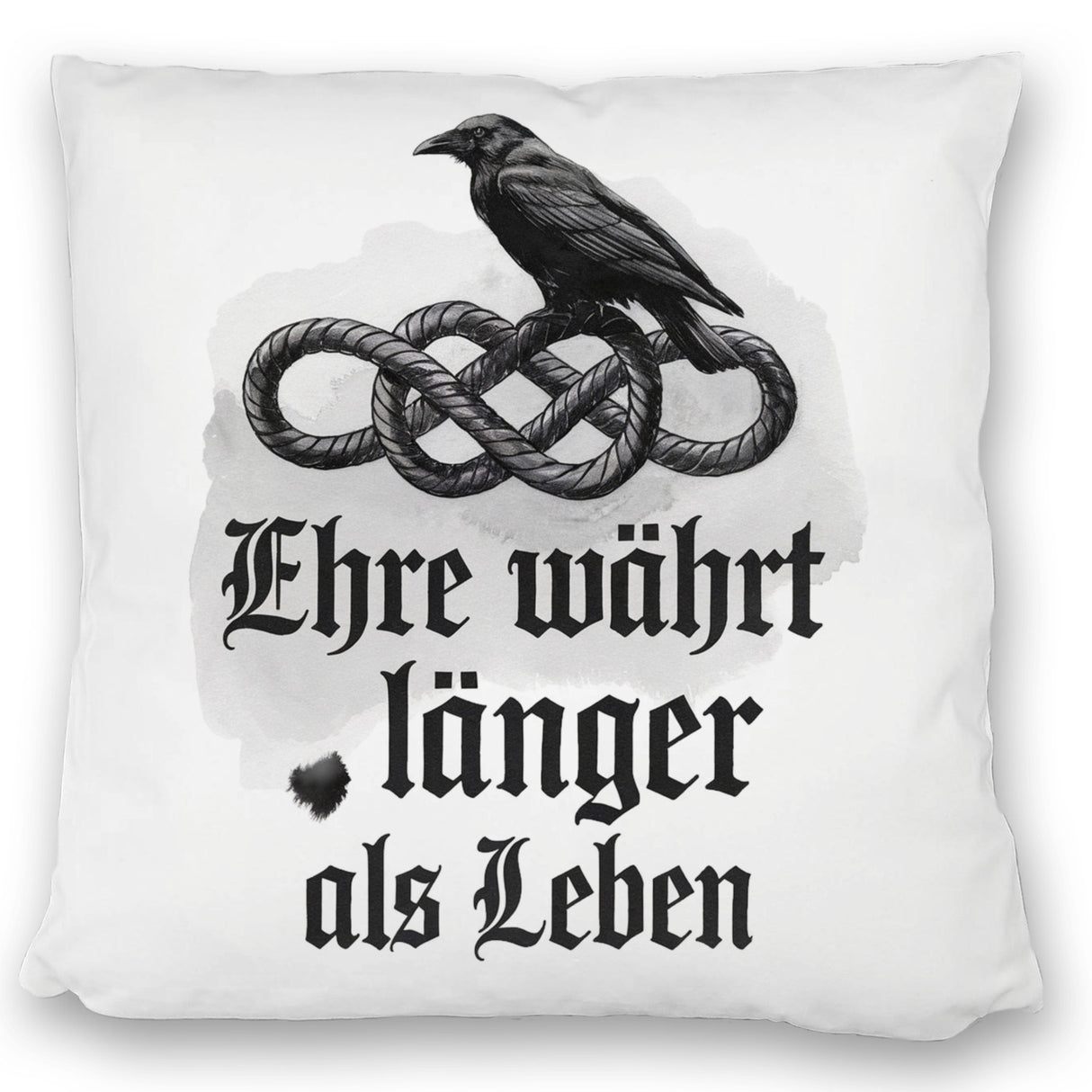 Ehre währt länger als Leben Kissen - Rabe auf Knoten
