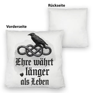 Ehre währt länger als Leben Kissen - Rabe auf Knoten