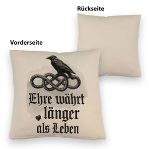 Ehre währt länger als Leben Kissen - Rabe auf Knoten