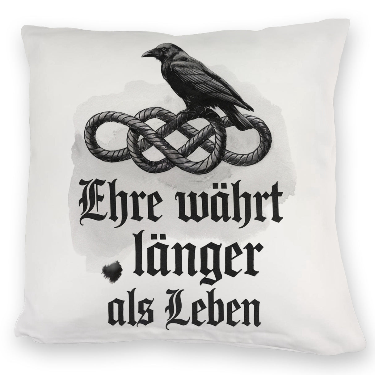 Ehre währt länger als Leben Kissen - Rabe auf Knoten