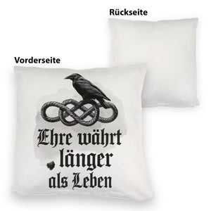Ehre währt länger als Leben Kissen - Rabe auf Knoten