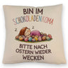 Schokoladenkoma Kissen Kind auf Schokoladeneiern