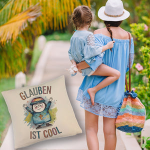 Glauben ist cool Kissen - christliches Motiv