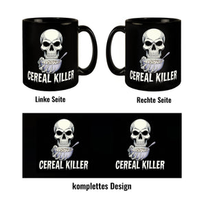 Cereal Killer Totenkopf Tasse für Müslifans