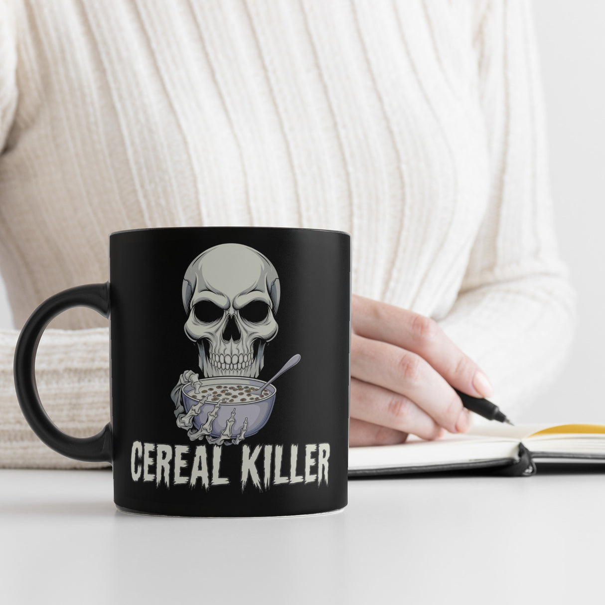 Cereal Killer Totenkopf Tasse für Müslifans