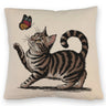 Katze mit Schmetterling Kissen für Tierliebhaber