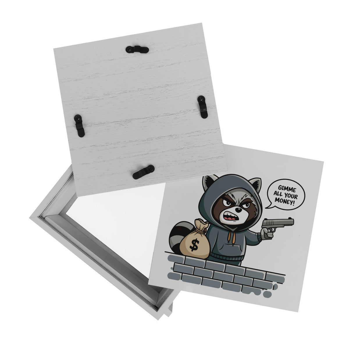 Waschbär Bandit Spardose - Gimme all your money