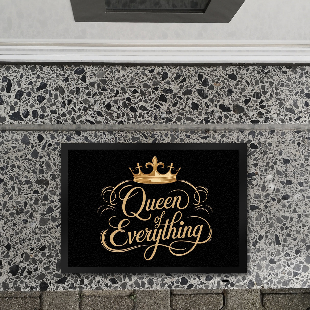 Goldene Krone Queen of Everything Fußmatte in 35x50 cm