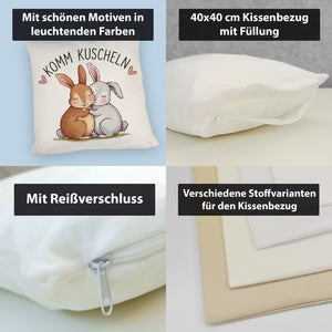 Komm kuscheln Kissen mit Kaninchen