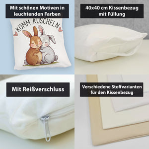 Komm kuscheln Kissen mit Kaninchen