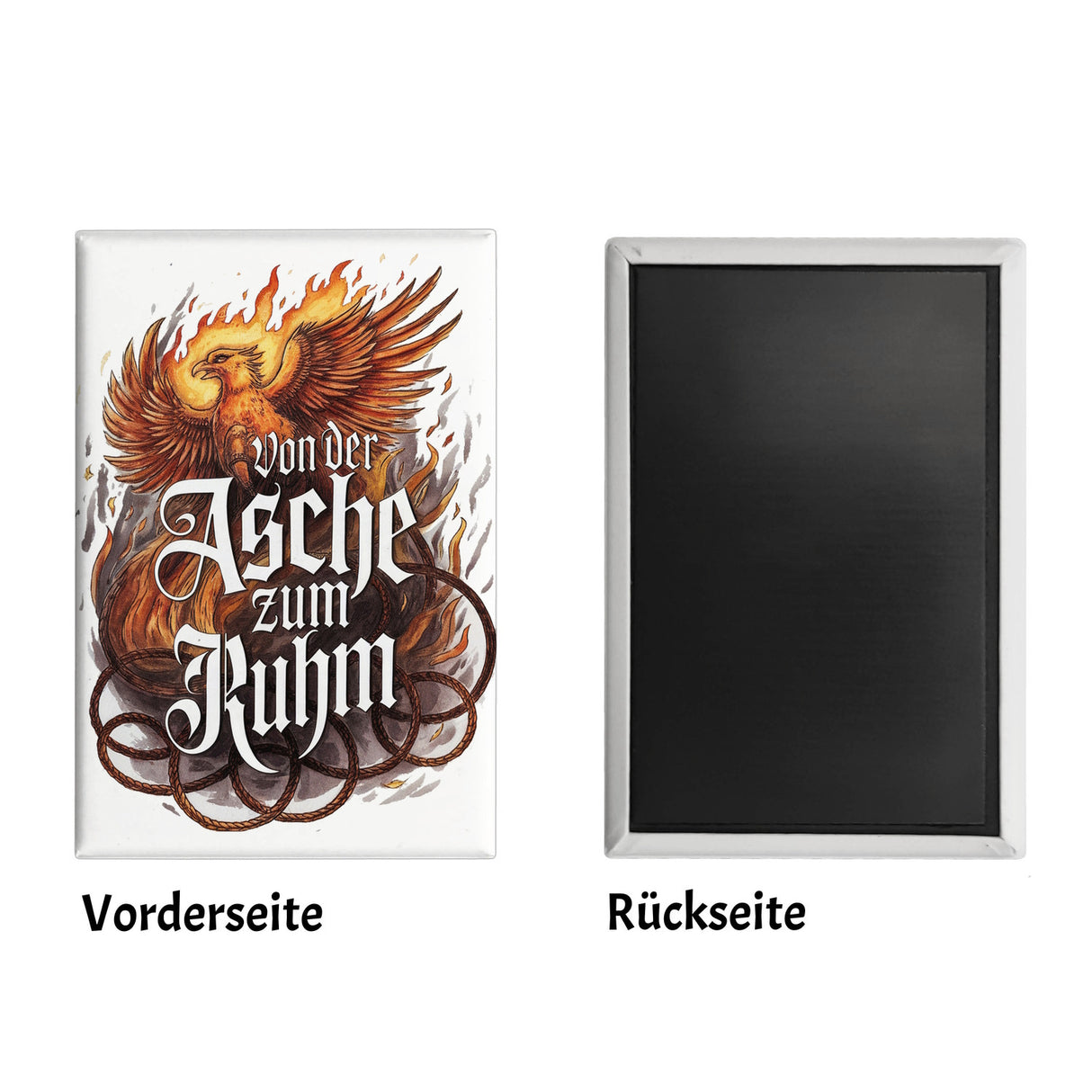 Phönix mit Flammen - Von der Asche zum Ruhm Souvenir Souvenir Magnet
