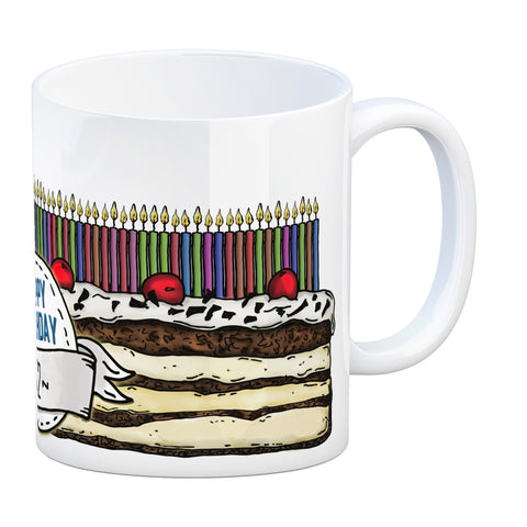 Geburtstagstorte Kaffeebecher zum 72. Geburtstag mit 72 Kerzen