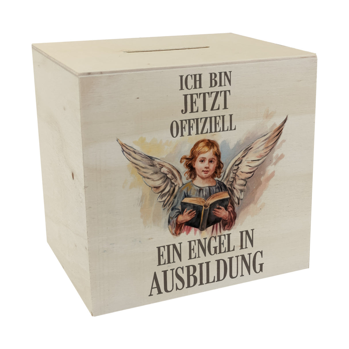 Engel in Ausbildung Spardose - Kind mit Engelsflügeln
