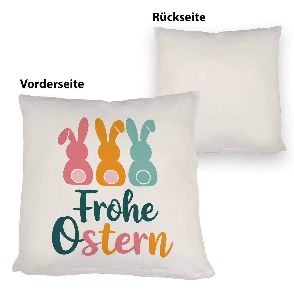 Frohe Ostern Hasen Kissen für Osterdeko