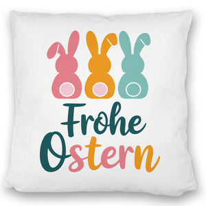 Frohe Ostern Hasen Kissen für Osterdeko